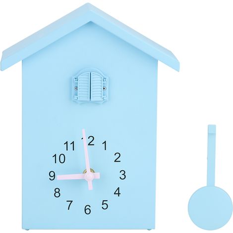 Horloge murale de style unique, magnifique, réveil à l'heure, horloge à pendule avec décor d'oiseau, décoration de la maison