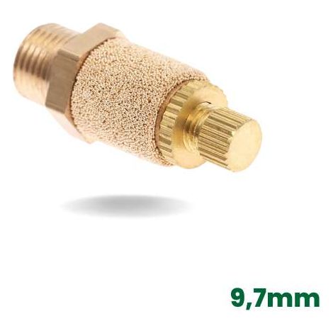 Silencieux, filtre à air G1/8" (9,7 mm) avec vanne de purge (1/4)