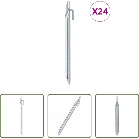 Camping - Zeltheringe 24 Stk. V-Form 24 cm Ø20 mm Verzinkter Stahl (1/5)