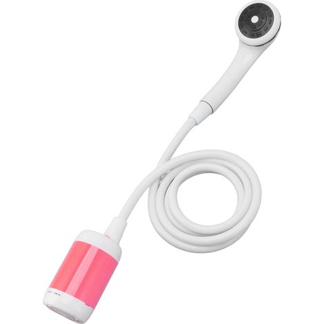 Douche électrique portable extérieure de camping pour camping spa lavage auto bain animal arrosage plantes légumes rose (1/5)