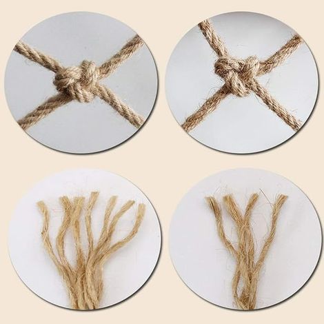 Filet De Corde Décorative Pour Intérieur Ou Extérieur, Protection De La Sécurité Filet De Corde De Chanvre - Enfants Balcon Rampe Garde-Corps Enfant Escaliers Filet De Protection Intérieur Aire De (1/4)