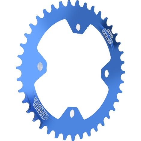 FMFXTR Einzelkettenblatt für Fahrräder, 104 mm Lochkreis, 40 Zähne, rund, schmal/breit, blau (1/5)