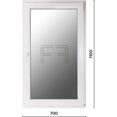 Fintex-finestra in PVC bianco singola anta 700X1100 apertura a destra, doppio vetro, PROFILO A L (1/3)