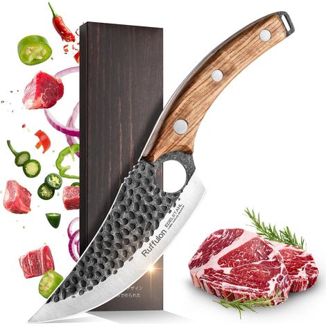 Kitchen Knife Japanese Knife Chef Knife Stainless Steel Kitchen Knives Brown Wood Meat Knife (1/5)