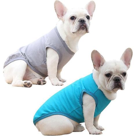 2 piezas de ropa para mascotas, color liso, para perro (1/5)