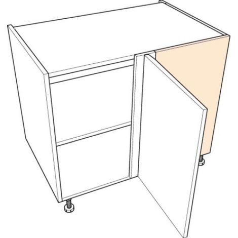 Kit d'obturateur pour meubles d'angles bas - hauteur 780 mm anthracite gris