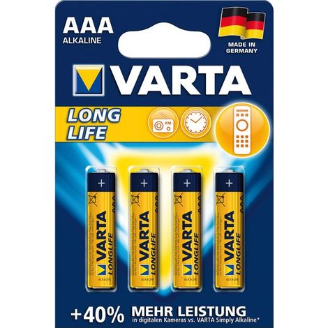 Batterie Longlife Aaamicro, 4-Er Bli. Varta