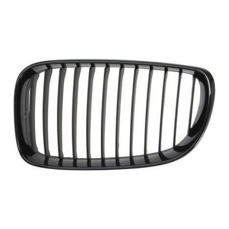 Grille de calandre avant gauche lames noires contour noir BMW Série 1 E81-E87-E82-E88 2007-2012