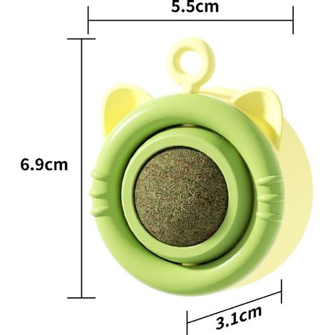 Balle d'herbe à chat à lécher, jouet balle d'herbe à chat, attrape-chat, jouet à lécher pour chat, balle pour chat, balle énergétique d'herbe à chat, jouet balle d'herbe à chat (lot de 3)