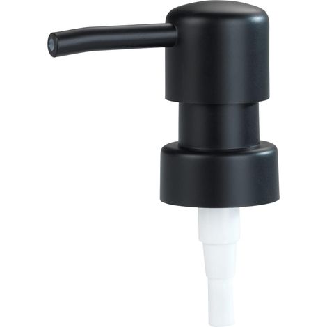 (Schwarz) Ersatz-Pumpenkopf für runden schwarzen Seifenspender, Ersatz-Seifenpumpe für Seifenspender, aus Kunststoff, für ø 28 mm Gewinde