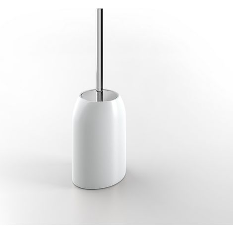 Porta scopino da terra wc toilette bagno bianco mod. Bird (1/2)