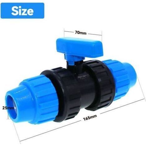 Raccord Tuyau 25mm Raccord pe Plastique Raccords pour Tuyaux en Polyéthylène de 25 mm Raccords de Tuyau D’eau- Bleu (1/4)