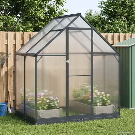 vidaXL Serra da Giardino con porta Antracite 183,5 x 123 x 207 cm