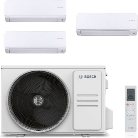 Bosch – Climatiseur réversible tri-split 6,2 kW – Efficacité énergétique A++ – Pour surfaces jusqu'à 100m² – Technologie inverter (1/3)