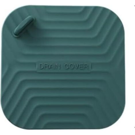 Sink Stopper Silicone Bathtub Stopper,Kitchen Sink Drain Stopper,Bathroom Drain Plug Stopper,Shower Drain Sink Stopper, Laundry Sink Drain Stopper (Square Green) (1/3)