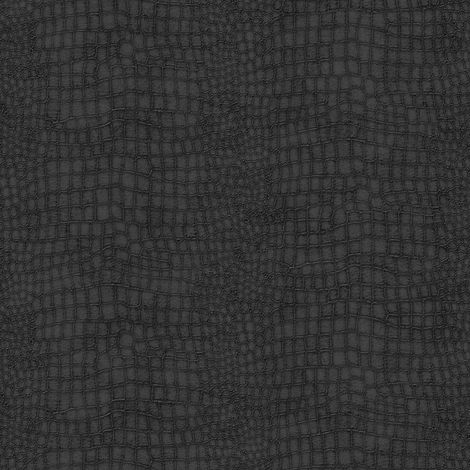 32-659 Graham & Brown - Carta da parati Disegno Coccodrillo Nero (1/5)