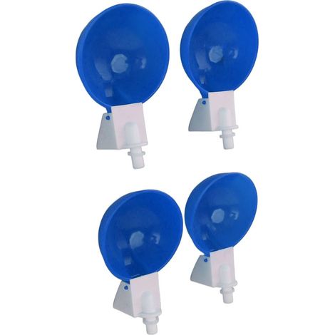 Kit de 8 abreuvoirs automatiques de grande taille pour poulets, canards et oies, en PVC épais (bleu). (1/5)