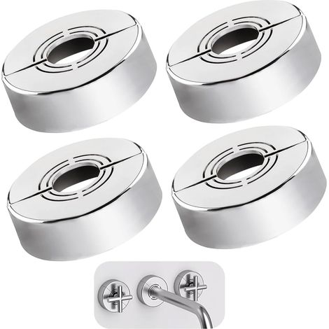 CCYKXA Set mit 4 Duscharmatur-Rosetten, 3 Größen in 1, Rohrabdeckung für Ø20/Ø25/Ø33 mm, geteilte Armatur-Rosette für Sanitärarmaturen, praktisches Zubehör (1/5)