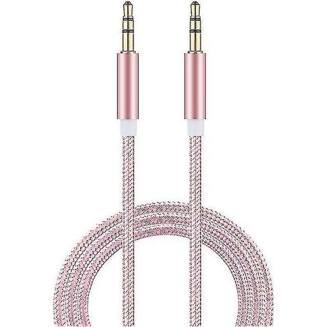 3.5mm Mobile Phone Audio Speaker Car Headset Braided Audio Cable Aux Car 3.5 Male To Male Cable (1/3)