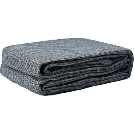 Tapis de tente, bleu-gris, 200 x 200 cm, en polyéthylène. (1/5)