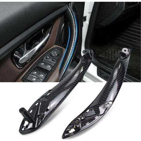 parts compatible with interior door handles BMW Serie 3 F30 F31 F34 F80, interior handle is removed + door handle left for Serie 4 F32 F33 F36 F82 F83 (carbon fiber),