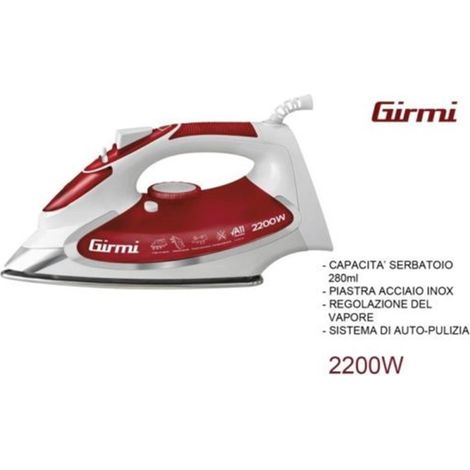 GIRMI FERRO DA STIRO A VAPORE REGOLABILE PIASTRA INOX ST50 2200W FER 265409 (1/2)