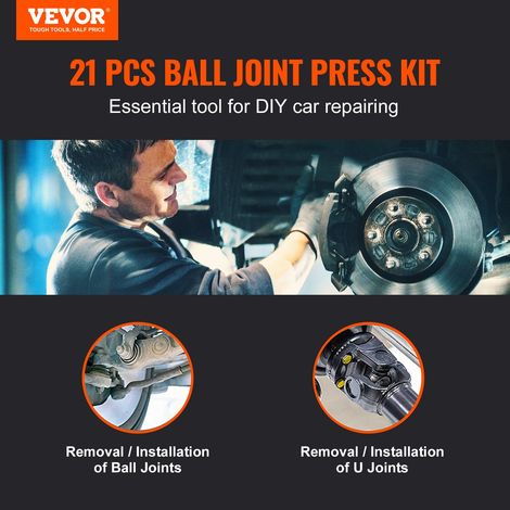 Extracteur de Joint à Rotule 21PCS Arrache Rotules en Acier avec Adaptateurs Multi-Tailles Kit de Démontage et Montage Joints à Rot… (1/5)