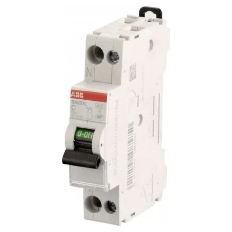 Interruttore automatico Ph+N SN201L-C2 - 4,5 kA - Curva C - ABB - 470229