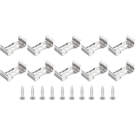 Supports De Fixation Pour Tubes Led T8, Lot 30 Pinces De accrochage Pour Tubes Fluorescents, Support De Fixation Pour Ampoules De Plafonnier Dans Maisons Et Bureaux, Avec Vis (1/5)