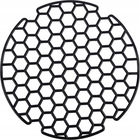 Grille d'évier ronde souple, noire, 31,5 cm