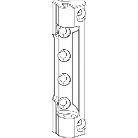 ROTO NX Axerlager P6/150 Standard PVC mit 2 Bohrzapfen 6 mm 150 kg silber
