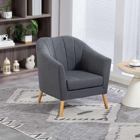 WestWood Fabric Tub Chair FTC02 Grey (1/5)