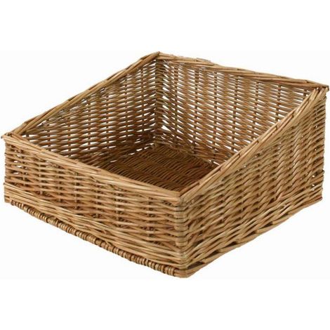 Cesta espositore in vimini rettangolare cm 45x35xh12/21