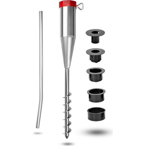 Ø25-55mm ancrage au Sol Pied de Parasol Pointe de Terre Manchon à Visser pour Plage Ancrage au Sol Manchon à Visser pour Parapluie Manchon (1/5)