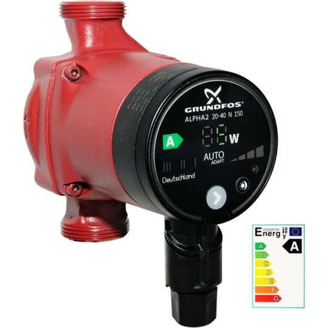 Grundfos Alpha2 20-40 N 150 Niro Niedrigenergiepumpe 92505498 mit Autoadapt