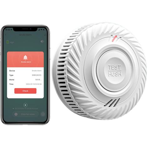 Intelligenter Rauchmelder mit Wi-Fi & Fotoelektrischem Sensor, EN14604-zertifiziert, Tuya/Smart Life APP-kompatibel, 10 Jahre Batterie – 1 Stück (1/5)