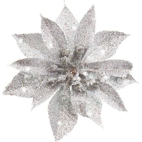 Étoile De Noël - Décoration Artificielle En Plastique - Pour Arbre De Noël Porte Et Intérieur - 9 cm - Rouge Et Argent - Lot De 12 (1/5)