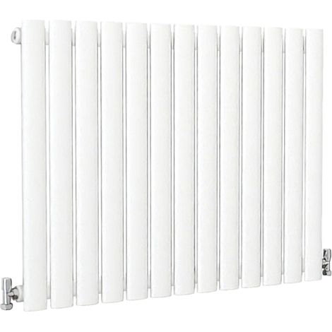 SKY Bathroom Oval Column Radiator Horizontal 600x767mm Single White
