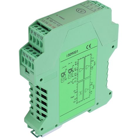 Gleichstrom-Signalisolator, Spannungs- und Stromrichter, 1 Eingang, 2 Ausgänge, Netzteilverteiler (1/5)