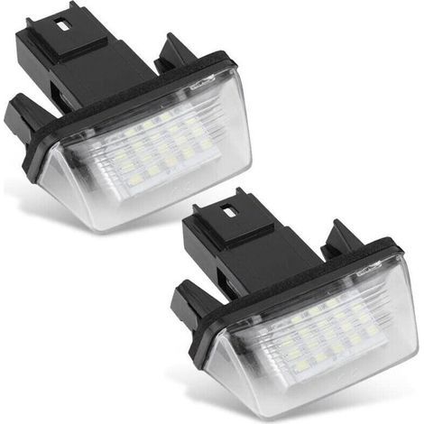 2 pièces Lampe de Plaque d'immatriculation de Voiture à 18 DEL Gauche et Droite pour C3 2002-2009 / BERLINGO / 306 307 406 5008 (1/3)