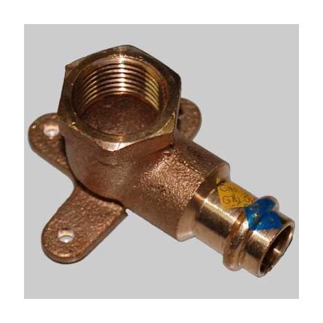 RACCORDO BRONZO GOMITO CON FLANGIA A PRESSARE - 15 x 1/2