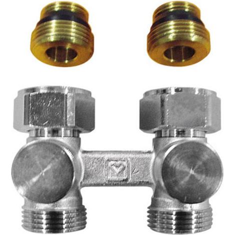 Herz-3000-Anschlussteil-Zweirohr DFRp1/2'xG3/4' 1376602