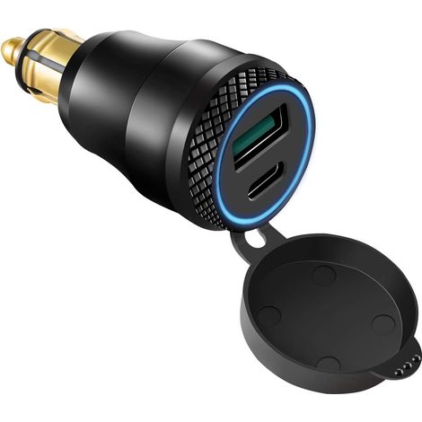 MINKUROW Din Hella Enchufe Para Cargador Usb 3.0 De Carga Rápida Y Adaptador De Suministro De Energía Tipo C Para Motocicletas (1/5)