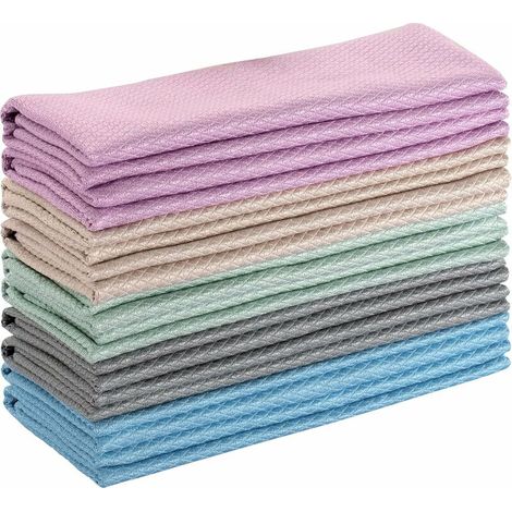10 pièces Chiffons en microfibre en écailles de poisson Chiffon de polissage Chiffon en microfibre absorbant non pelucheux 30 cm x 40 cm (couleur aléatoire)