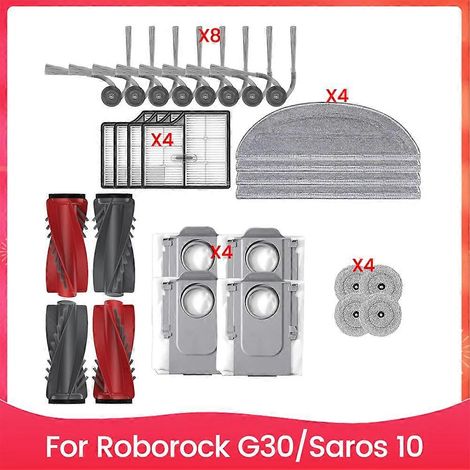 Filtre pour aspirateur brosse pour aspirateur Filtre de brosse pour aspirateur filtre de G30 Saros 10 Robot Aspirateur Accessoires pièce détachée Main Brosse Side Filtre Sac à poussière Serpillière Cl (1/5)