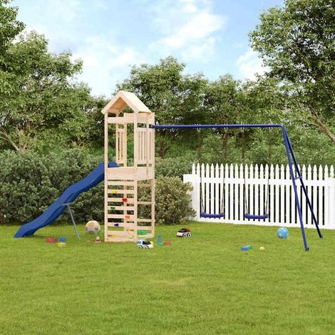 Bac à sable enfant : Bac à sable avec couvercle blanc bois massif de pin jeu extérieur enfant, aire de jeu jardin, balançoire enfant , pour jardin, usage domestique , enfant 3-8 ans (1/5)