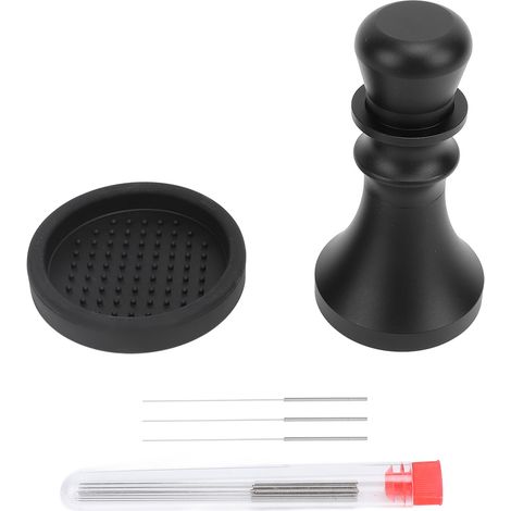Prensador y dispensador de café de 58 mm - Juego con prensador y agitador ergonómicos para una extracción uniforme. (1/5)