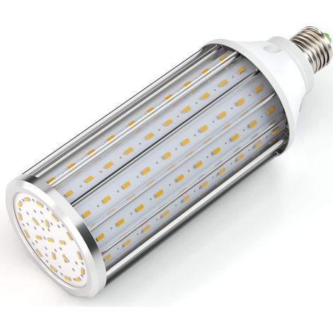 Ampoules LED E27 60W 3000K 5850LM 160X5730SMD Ampoule de Maïs,550W Ampoule de haute puissance en aluminium de conversion,réverbère de LED, 360 degrés projecteur, pour le garage, allée [Classe énergéti (1/4)