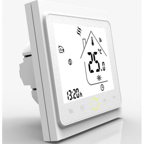 Thermostat intelligent Wi-Fi blanc, contrôleur de gaz pour chaudière, programmable et télécommandé, compatible avec Alexa/Google Home, application Smart Life/Tuya (1/5)