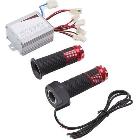 Régulateur de vitesse pour moteur à courant continu 24V 350W avec poignée d'accélérateur pour trottinettes et vélos électriques (1/5)